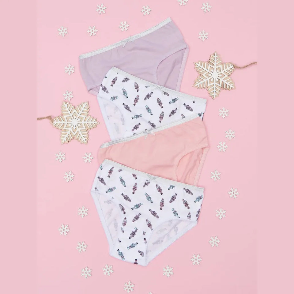 Sinsay Baby Girl's Multi Graphic Printed 4pc Brief Set