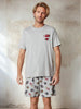 Sinsay Men Grey Love Hurts Tattoo Print Pajama Set | Sinsay in Lebanon