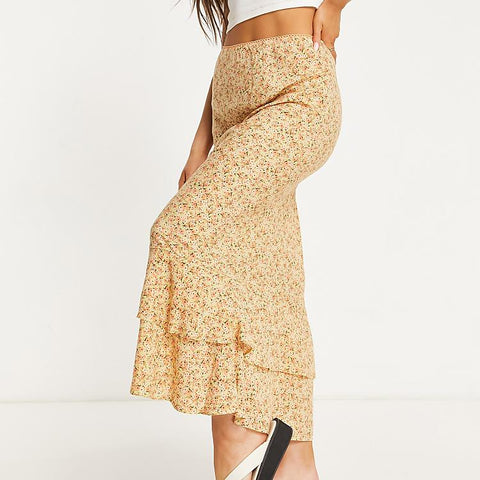 ASOS Design Women's Multicolor Maternity Long Skirt ANF3103