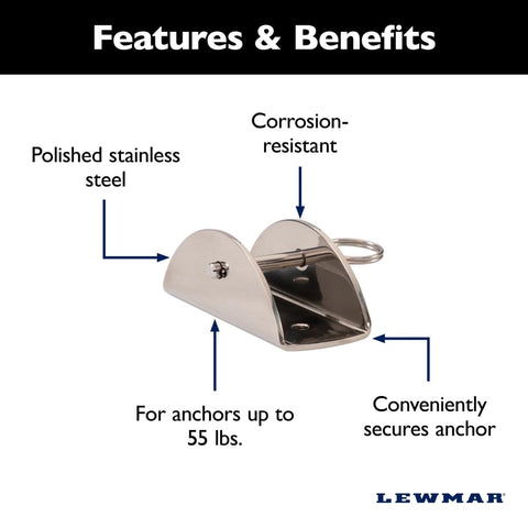 Lewmar Boat Anchor Lock for Anchors up to 55 lbs., Stainless Steel | Lewmar In Lebanon