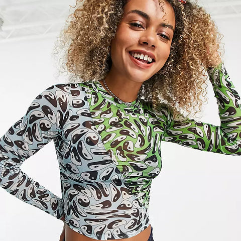 Collusion Women's Multicolor Blouse ANF1587