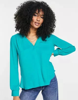 Asos Design Women's Turquoise Blouse ANF640