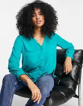 Asos Design Women's Turquoise Blouse ANF640
