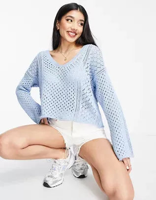 Asos Design Women's Blue Sweatshirt ANF732