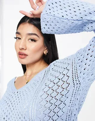 Asos Design Women's Blue Sweatshirt ANF732