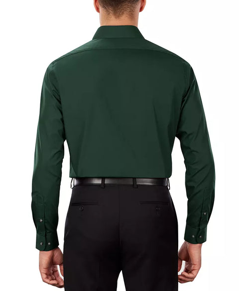 Van Heusen Men's Pvh Leaf Regular Fit Point Collar Poplin Dress Shirt | Van Heusen In Lebanon