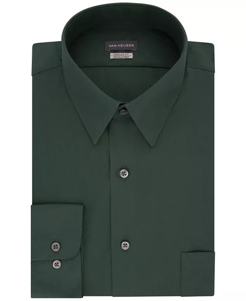 Van Heusen Men's Pvh Leaf Regular Fit Point Collar Poplin Dress Shirt | Van Heusen In Lebanon