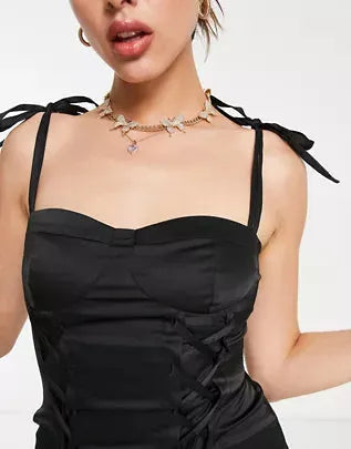 ASYOU Women's Black Dress ANF1858