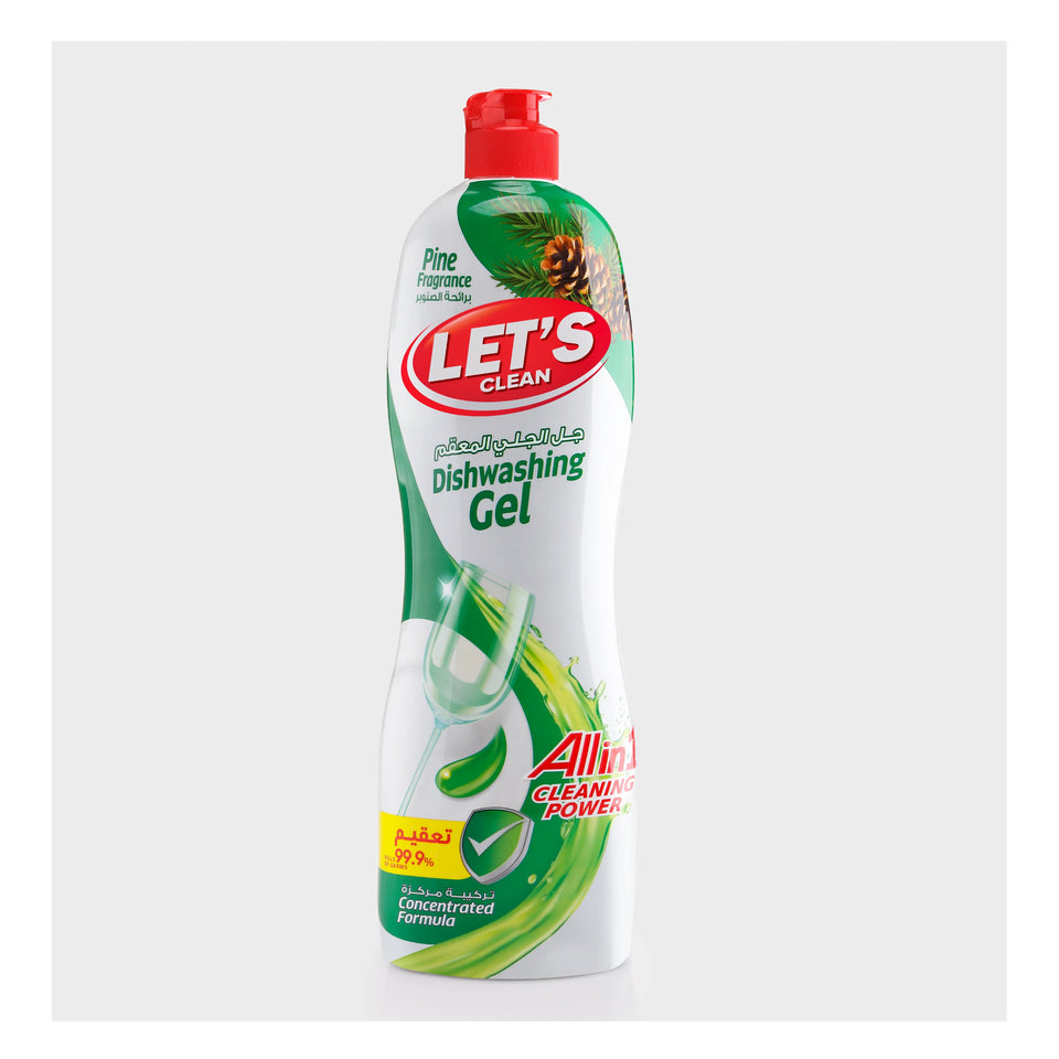 Let's Clean All In 1 Cleaning Power Pine Dishwashing Liquid 750ml | Let's Clean In Lebanon