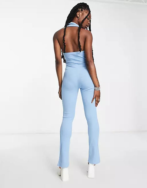 Collusion Women's Baby Blue Jumpsuit ANF814