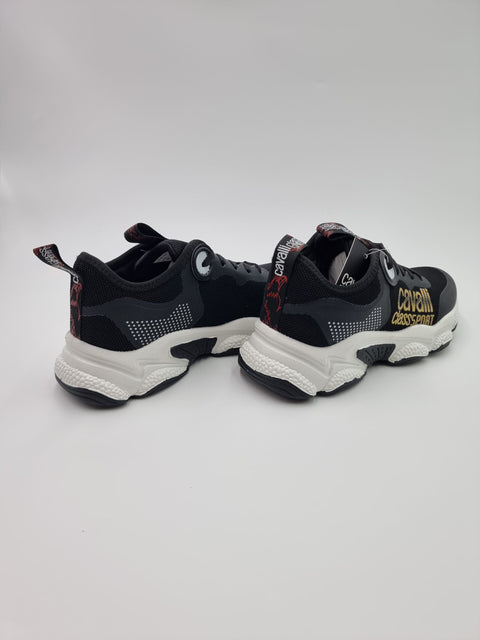 Cavalli Class Sport Men's Black & White Roberto Sneakers |Cavalli Class Sport In Lebanon