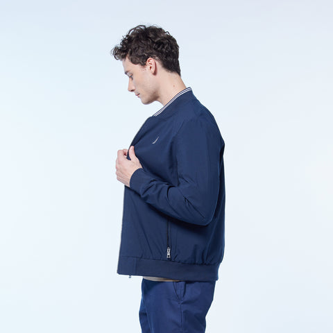 Nautica Men's Navy Solid Water Resistant Jacket | Nautica In Lebanon