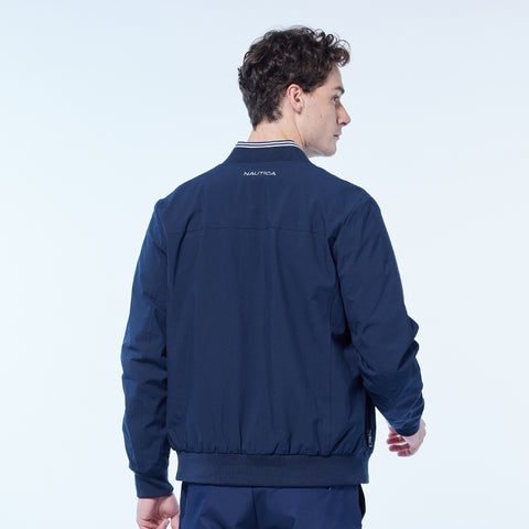 Nautica Men's Navy Solid Water Resistant Jacket | Nautica In Lebanon
