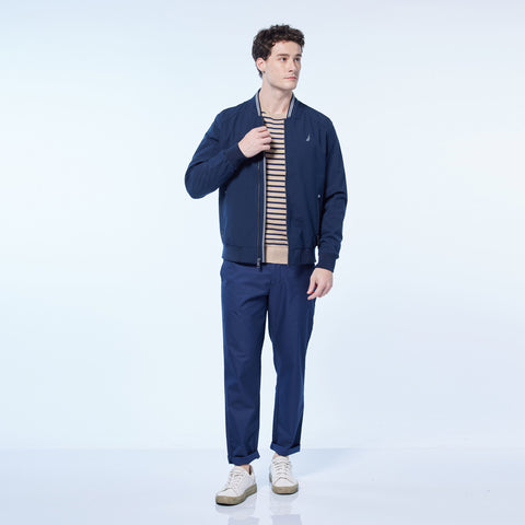 Nautica Men's Navy Solid Water Resistant Jacket | Nautica In Lebanon