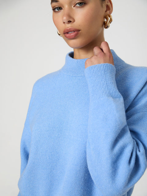 French Connection Women's Blue Mock Neck Sweater | French Connection In Lebanon