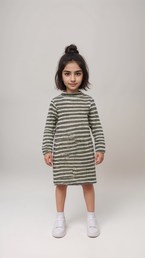 S.Oliver Girl's Green Long-Sleeve Dress SOL481