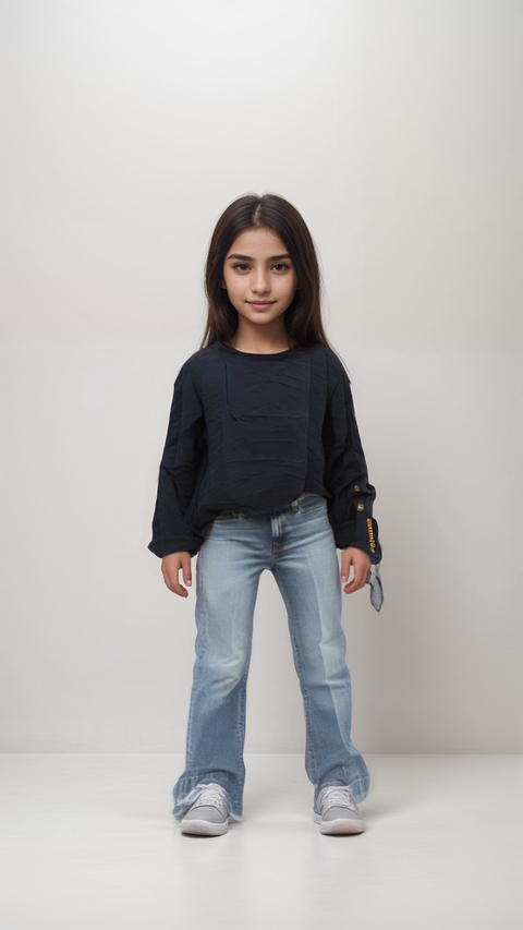 S.Oliver Girl's Navy Long-Sleeve Cotton Blouse |S.Oliver In Lebanon