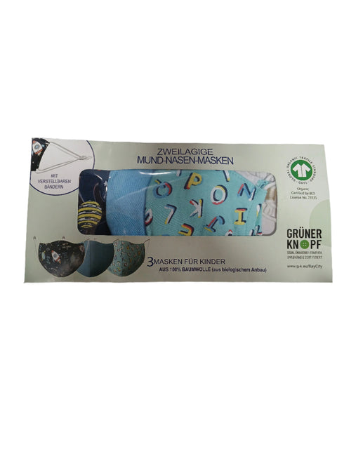 Grüner Knopf Multicolor (Blue) Face Masks 3pcs | Grüner Knopf In Lebanon