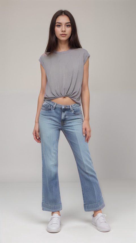Hippie Rose Women's Grey Short-Sleeve Blouse | Hippie Rose In Lebanon