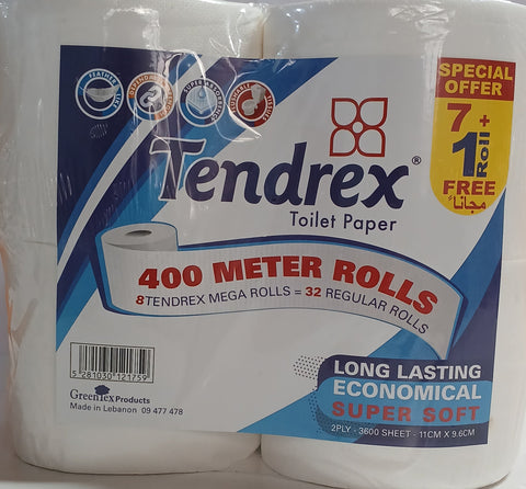 Tendrex Toilet Paper 7 +1  Free Mega Rolls | Tendrex In Lebanon