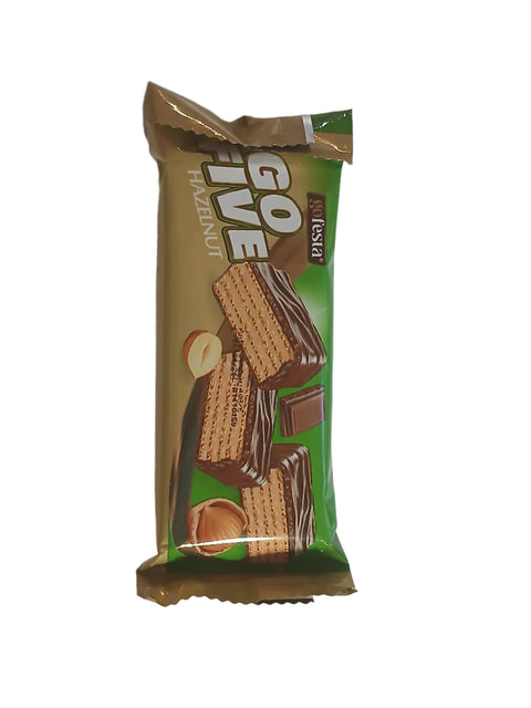 Go Festa Go Five Hazelnut Milk Chocolate Coated Wafer Filled With Hazelnut Cream 40g | Go Festa In Lebanon