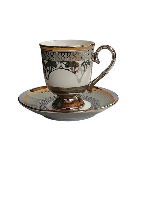 Al Sultan Ceramic Coffee Cups 6pcs + Saucers 6pcs HD28-377A | Al Sultan In Lebanon