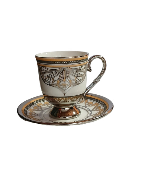 Al Sultan Ceramic Coffee Cups 6pcs + Saucers 6pcs HD26-360A | Al Sultan In Lebanon