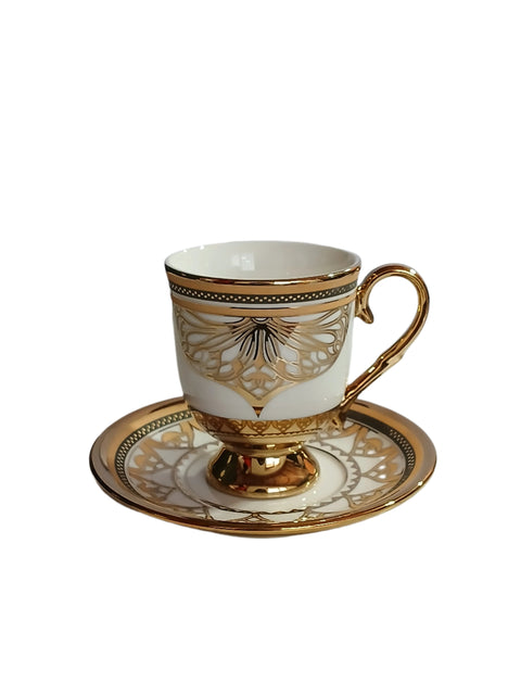 Al Sultan Ceramic Coffee Cups 6pcs + Saucers 6pcs HD26-360 | Al Sultan In Lebanon