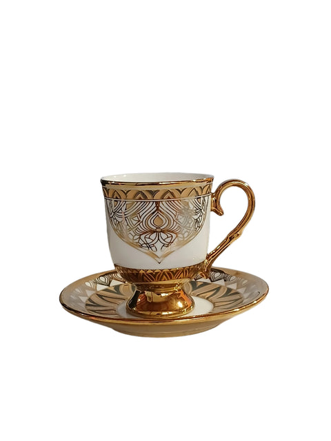 Al Sultan Ceramic Coffee Cups 6pcs + Saucers 6pcs HD26-362 | Al Sultan In Lebanon