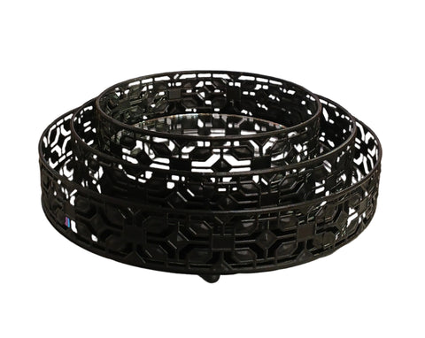 Hinox Metal & Mirror Serving Trays Set Of 3pcs | Hinox In Lebanon
