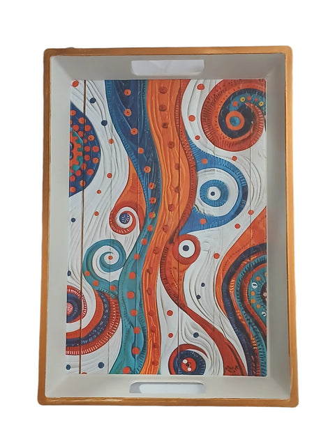 ISR Collection Multicolor Rectangular Serving Tray | ISR Collection In Lebanon