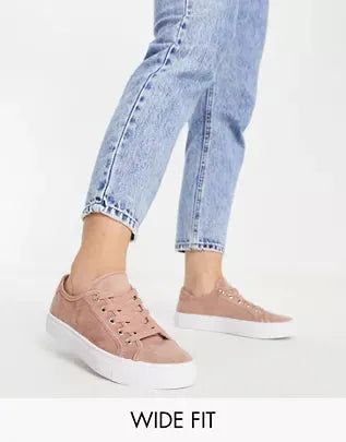 ASOS Design Women's Dusty Rose Sneaker Shoes ANS728