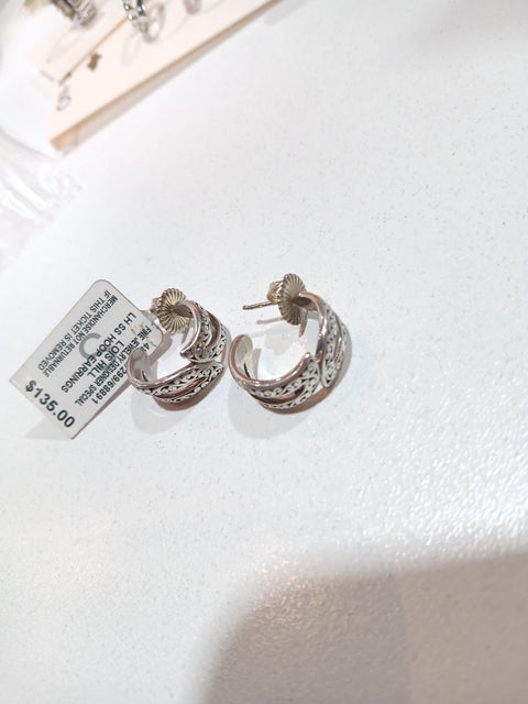 Lois Hill Women's Silver Filigree Hoop Earrings|Lois Hill Scott In Lebanon