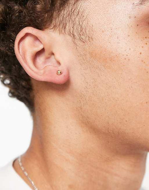 Asos Design Men's Gold Earrings ANA104