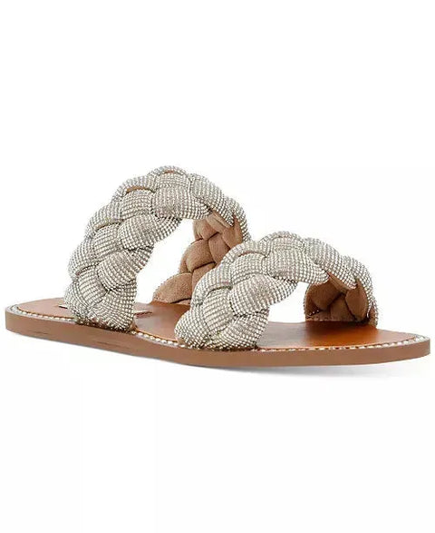 Steve Madden Women's Silver Rhinestone Newbie Flat |Steve Madden In Lebanon