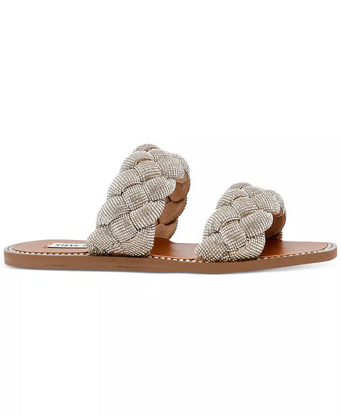 Steve Madden Women's Silver Rhinestone Newbie Flat |Steve Madden In Lebanon