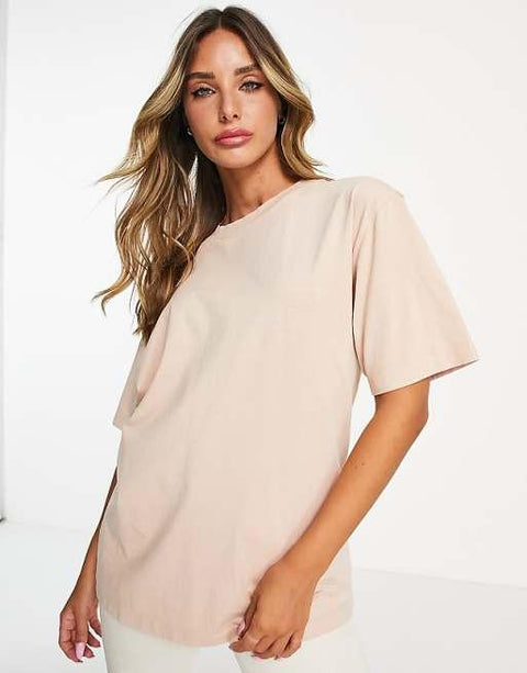 Asos Design Women's Light Coral T-Shirt ANF3315