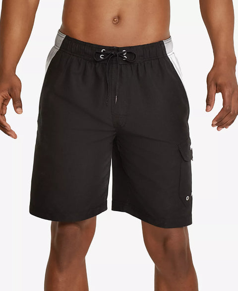 Speedo Men's Black/Gray Marina Sport VaporPLUS 9" Swim Trunks Short | Speedo in Lebanon