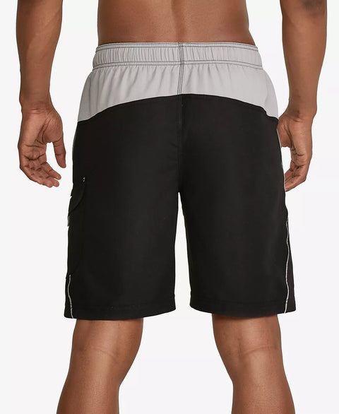 Speedo Men's Black/Gray Marina Sport VaporPLUS 9" Swim Trunks Short | Speedo in Lebanon