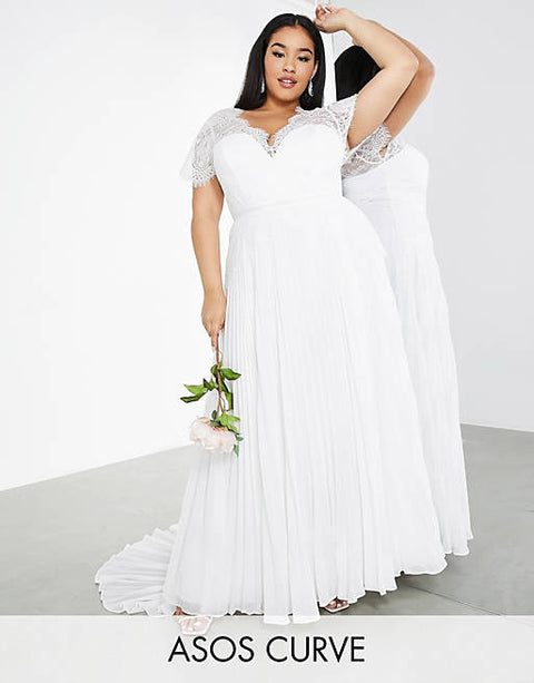 ASOS Edition Women's White Lace Wedding Dress 100937991  AMF58 shr