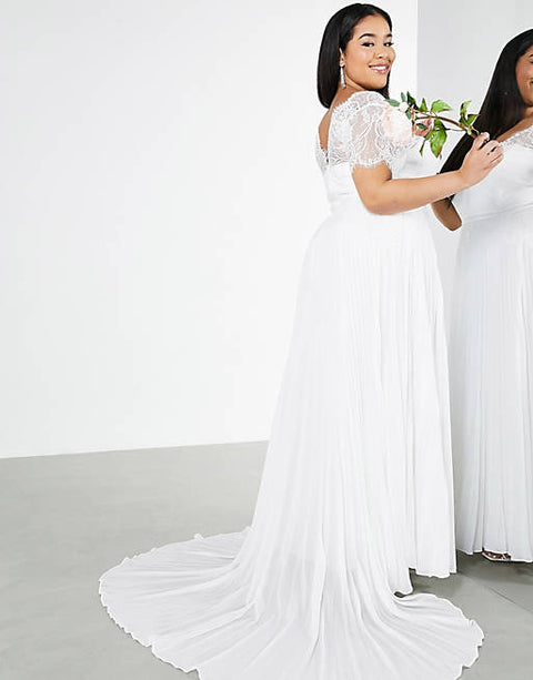 ASOS Edition Women's White Lace Wedding Dress 100937991  AMF58 shr