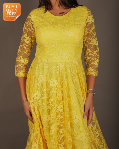 Nuvola Women's Yellow Dress 1000000287861 FA247