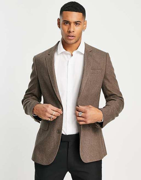 Asos Design Men's Camel Blazer ANF3308
