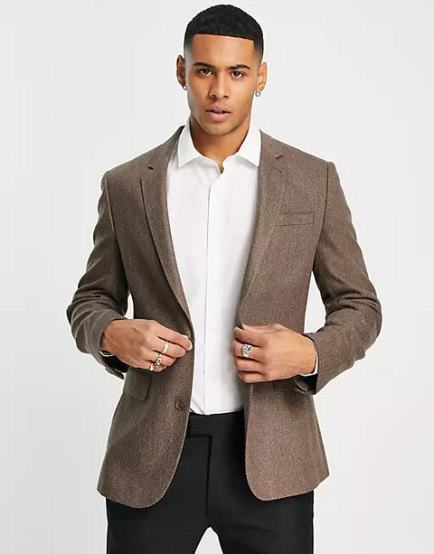 Asos Design Men's Brown Blazer ANF1658