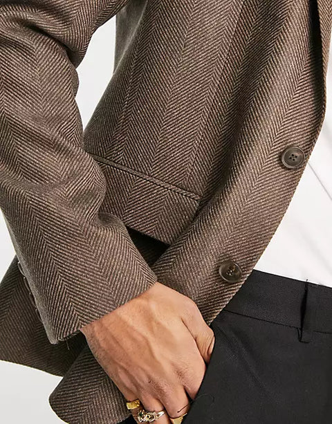 Asos Design Men's Brown Blazer ANF1658