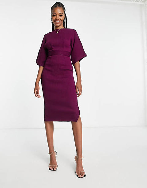 Closet London Women's Purple Dress AMF459  E24 (S42) shr