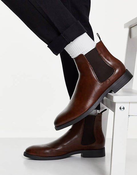 ASOS Design Men's Brown Boot ANS478(shoes65)