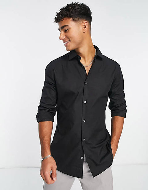 French Connection Men's Black Shirt 101262143  AMF2674
