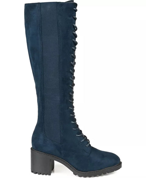 Journee Collection Women's Petrol Jenicca Wide Calf Lace Up Boots  |Journee Collection In Lebanon
