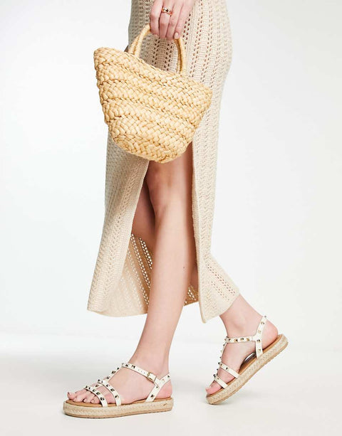 Steve Madden Women's Bone Libera Studded Sandals |Steve Madden In Lebanon